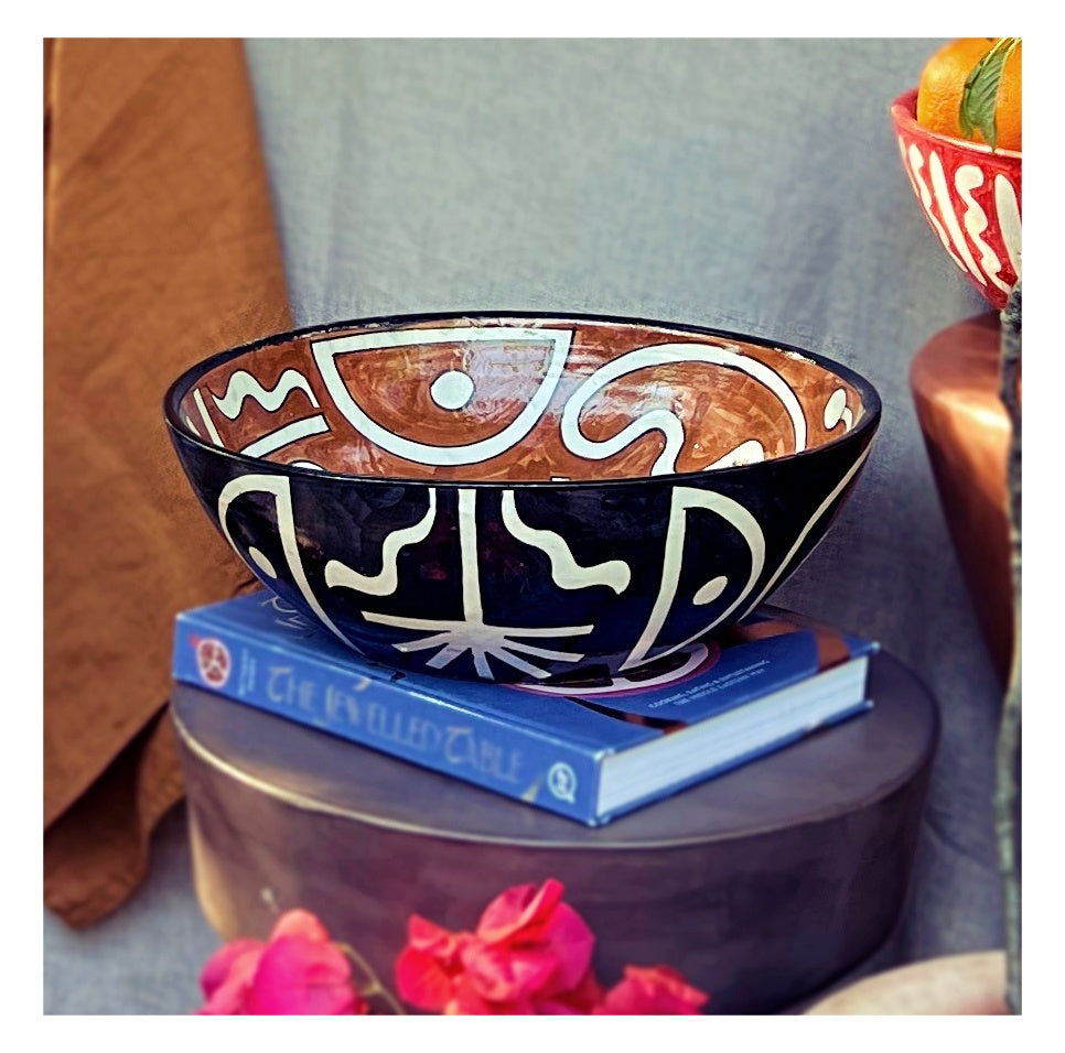 New | African Moroccan Deep Bowl