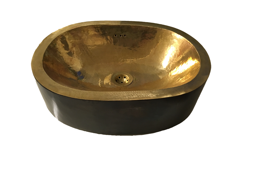 Brass Hand-Hammered Sink