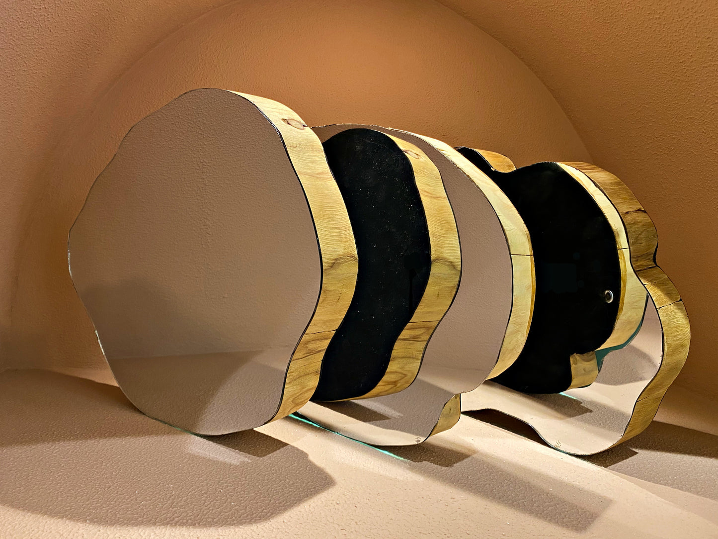 Irregular Wood Mirror