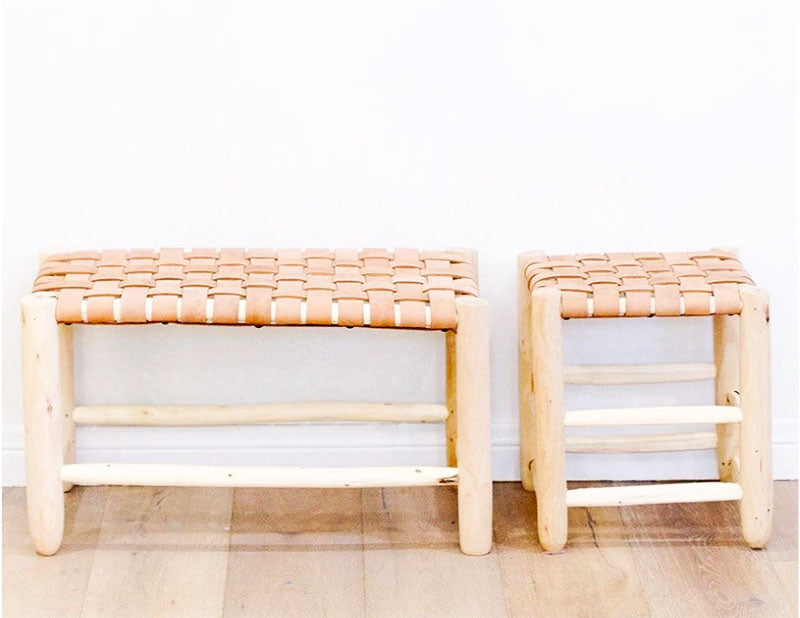 Marrakech Leather Bench