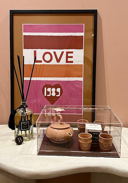 Moroccan tea set acrylic box