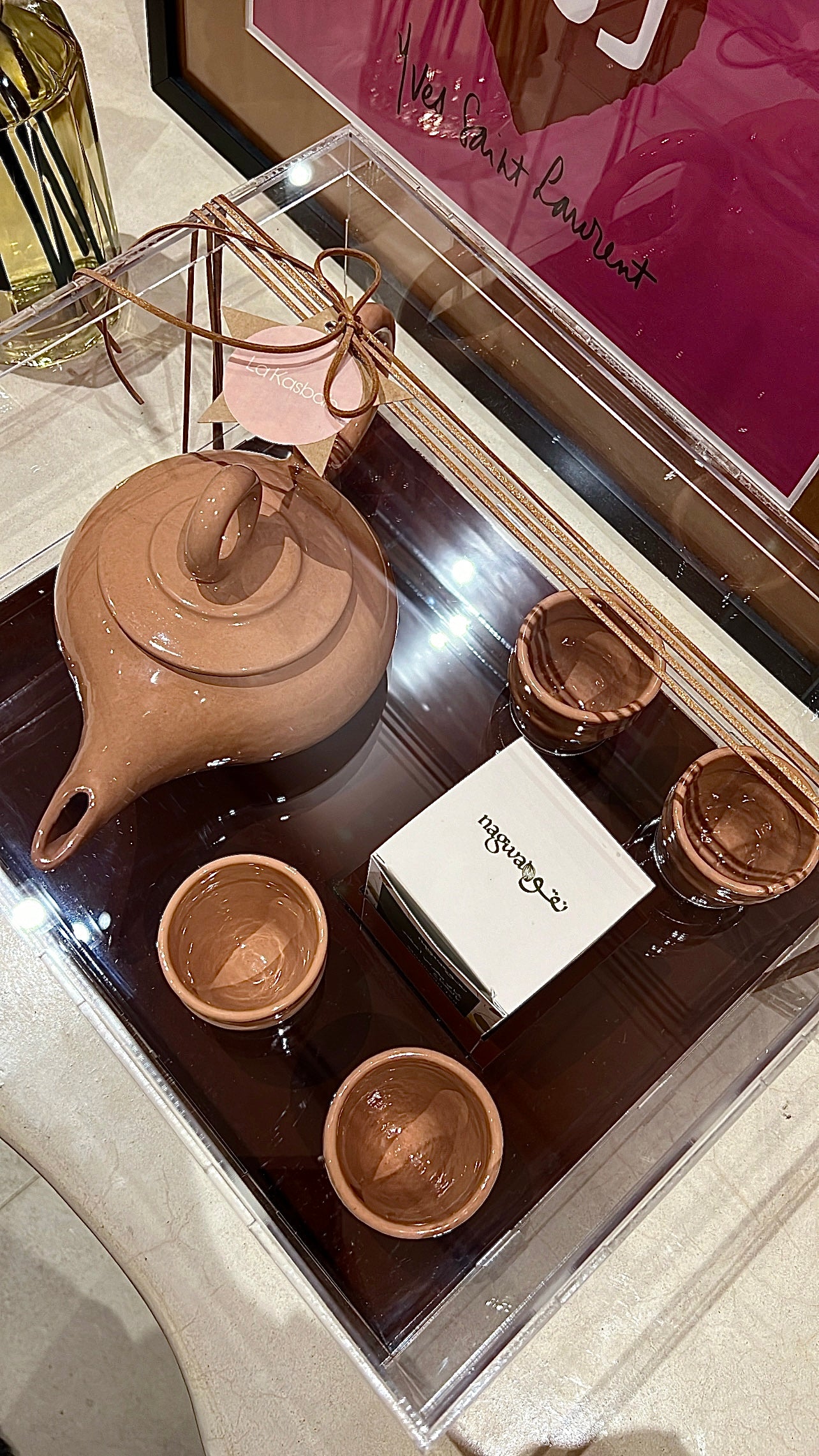 Moroccan tea set acrylic box