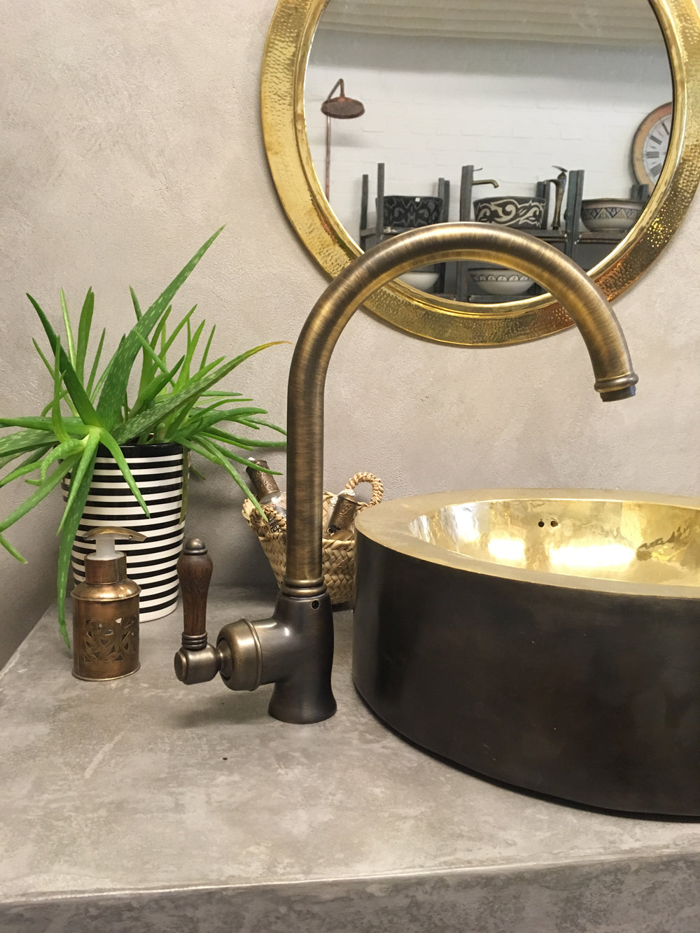 Brass Hand-Hammered Sink