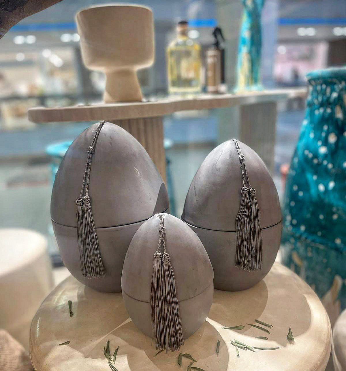 Candle Egg Grey