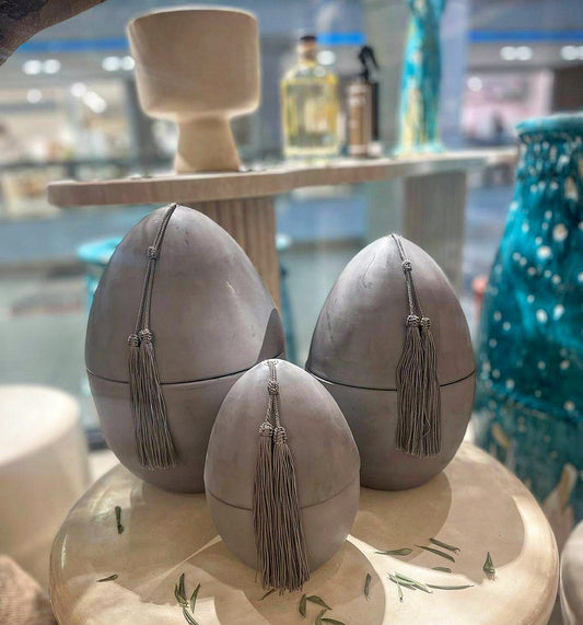 Candle Egg Grey